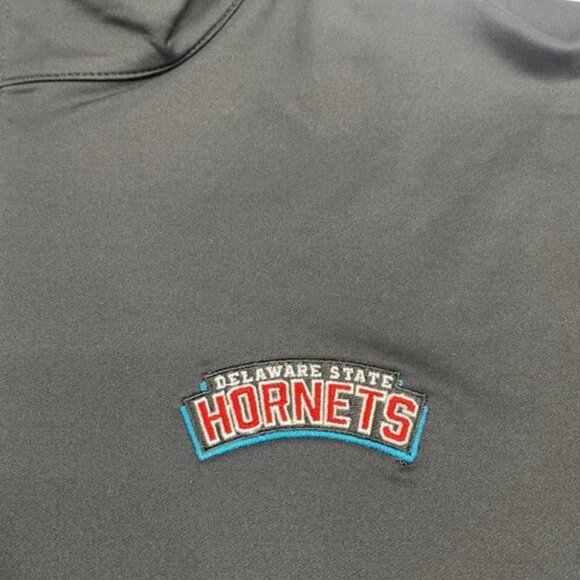 NEW LETER MILLAR Black Performance Quarter Zip Delaware Hornets Mens Size XL